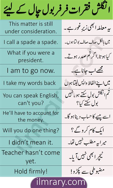 100+ Phrases in English and Urdu with Examples.